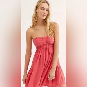 Free People strapless mini dress S